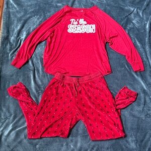 Red Holiday Pajamas Set